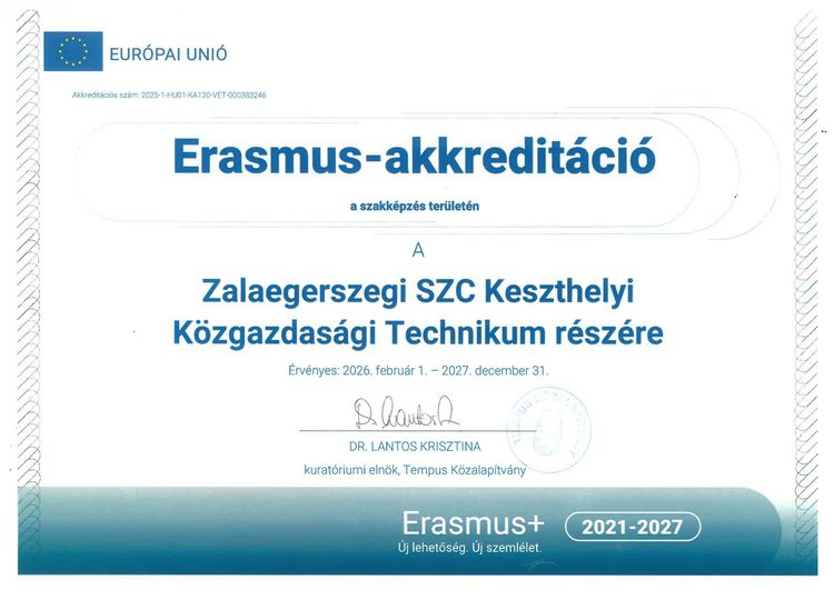 Erasmus akkreditáció
